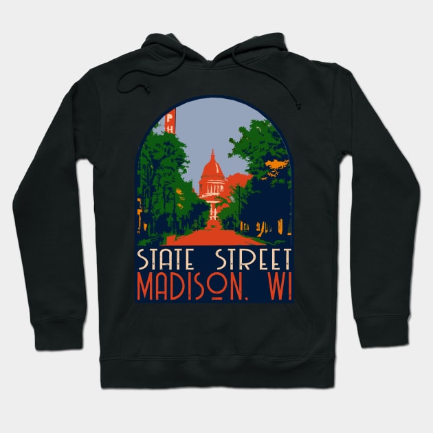 State Street Madison Decal Hoodie by zsonn